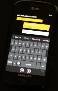 windows phone 7 keyboard